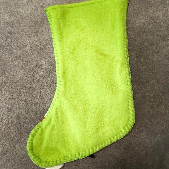2 Felt Christmas Stockings, One Green of Santa & One Blue of a Snowman - Picture 4 of 6